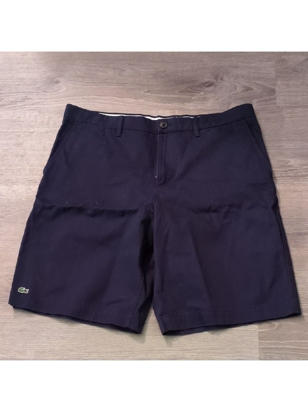 Lacoste NWOT Navy Regular Fit Chino Shorts Size 38